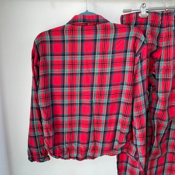 Victoria Secret Pajamas Tartan Checkered Red Size XS - Picture 2 of 9